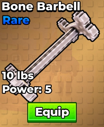 Bone Barbell in Kick a Lucky Block