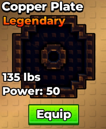 Copper Plate in Kick a Lucky Block