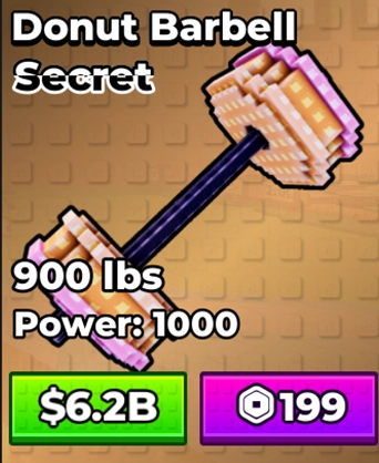 Donut Barbell in Kick a Lucky Block