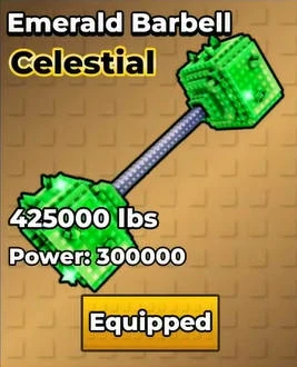 Emerald Barbell in Kick a Lucky Block